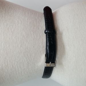 Ralph Lauren Black Croc-Embossed Belt